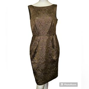 Banana Republic Bronze Brocade Dress
